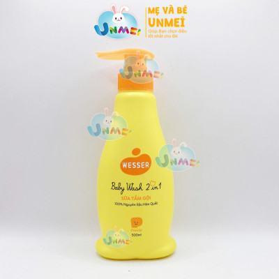 Combo 2 chai sữa tắm gội Wesser 500ml (Cam)