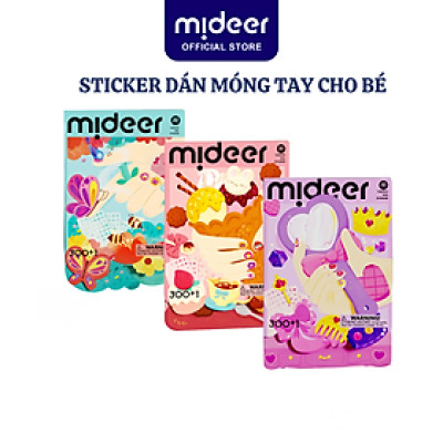 Sticker dán móng tay cho bé Mideer Nail stickers Mideer 4 mẫu miếng dán móng tay giả cho bé gái