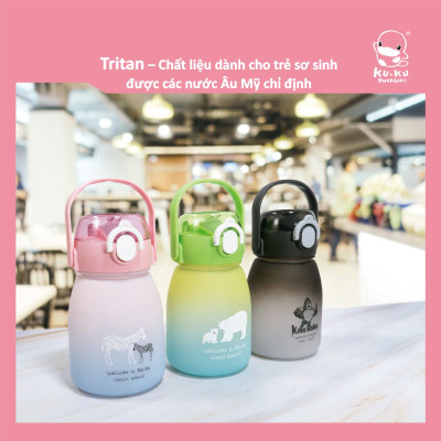Bình nước cho bé 2 tuổi KU.KU Duckbill nhựa Tritan cao cấp 600ml ku5621