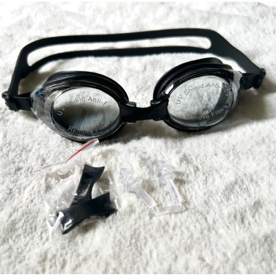 Kính Bơi Người Lớn ConQuest Chống Sương Mù Chống Tia UV - Đen