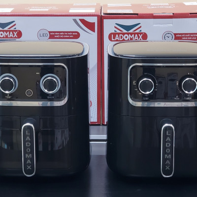 Nồi chiên không dầu 10.5L Ladomax HA-5610 công nghệ đối lưu chiên thức ăn giòn đều, hiển thị số điện tử - LED-Hàng chính hãng