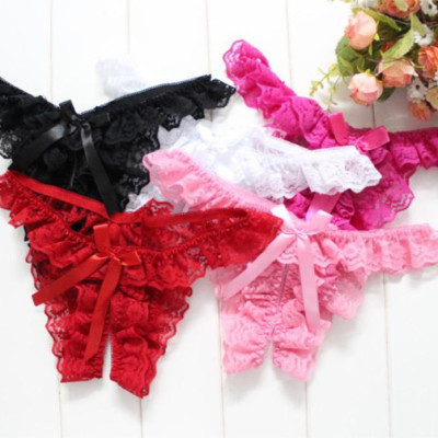 Quần lót lưới ren lọt khe - Màu đỏ