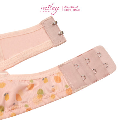 Áo Ngực Nữ Không Gọng Thun Lạnh Mút Mỏng Hoa Văn Active Miley Lingerie - Màu hồng đậm BRM12015
