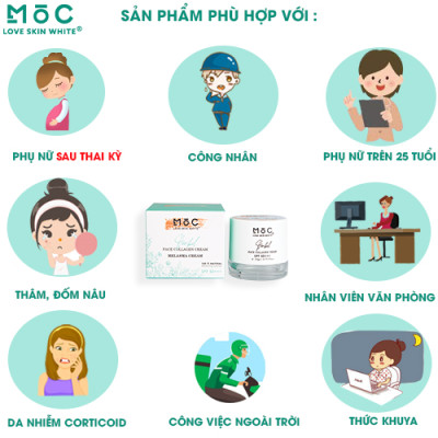 KEM NGỪA NÁM - TÀN NHANG, ĐỒI MỒI -COLLAGEN 20G - MỘC