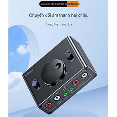 SOAIY Bộ Chia Âm Thanh 2 Chiều, Từ 1 Thiết Bị Ra 2 Loa, Tai Nghe Hoặc Từ 2 Thiết Bị Ra 1 Loa/ Tai Nghe JH-Q280 - Hàng Nhập Khẩu