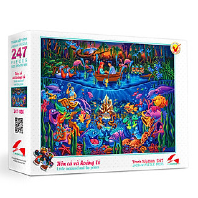 Tranh xếp Hình Tia Sáng - Tiên cá và hoàng tử (247 Mảnh Ghép)