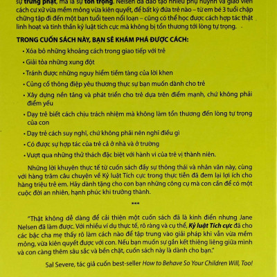 Kỷ Luật Tích Cực - Không Phải Là Sự Trừng Phạt Mà Là Sự Tôn Trọng Trẻ (Tái Bản)
