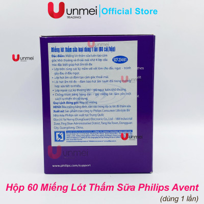 Nguyên Hộp 60 Miếng Lót Thấm Sữa Philips Avent - Loại dùng 1 Lần 