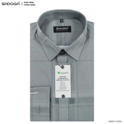  Áo Sơ Mi Nam Sadoga Kẻ Caro Bambo, Chất Vải Thoáng Khí, Mềm Mịn C2258