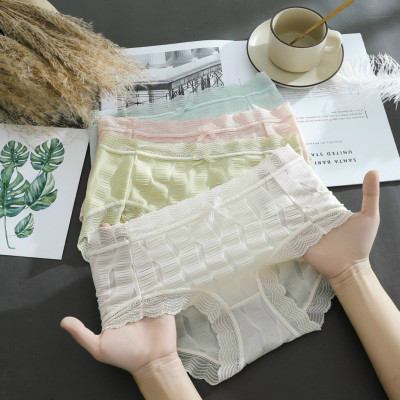 Quần Lót Nữ Cao Cấp Thun Lạnh Viền Ren Kiểu Nhún Siêu Mềm Mát Đáy Quần Cotton Kháng Khuẩn Thoáng Khí Freeship Quần Chip Nữ QL10 - Freesize từ 40-60kg