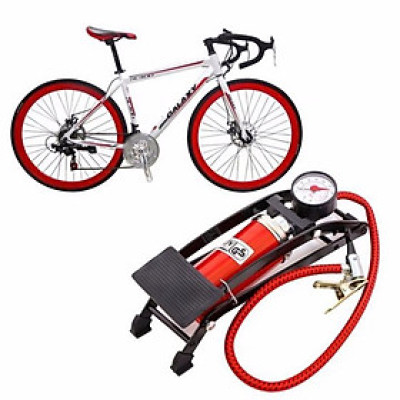 Dụng cụ bơm hơi bánh xe đạp chân đa năng mini dùng cho xe đạp, xe máy 