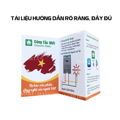Công Tắc Cảm Ứng Wifi Thông Minh Hunonic, Giá Rẻ, Hẹn Giờ, Điều Khiển Từ Xa Qua Điện Thoại
