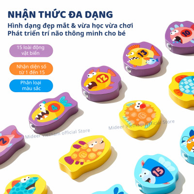 Đồ chơi câu cá nam châm bằng gỗ Mideer  Magnetic Fishing Toy cho bé