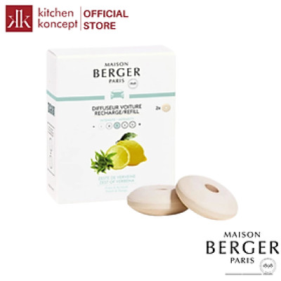 Maison Berger - Bộ tinh dầu xe hơi hương Zest of Verbena - 2 cái