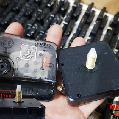 [COMBO 03 MÓN] Bộ máy đồng hồ treo tường kim trôi cốt 22 (trục đồng dài 15mm),  mặt đồng hồ nhôm D20, kim đồng hồ