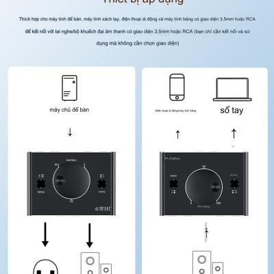 SOAIY Bộ Chia Âm Thanh 2 Chiều, Từ 1 Thiết Bị Ra 2 Loa, Tai Nghe Hoặc Từ 2 Thiết Bị Ra 1 Loa/ Tai Nghe JH-Q280 - Hàng Nhập Khẩu