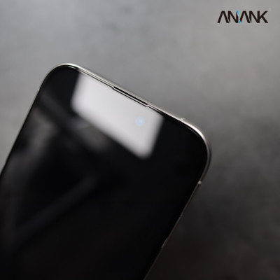 Miến dán kính cường lực khung tự dán màn hình cho iPhone 17 Pro Max / 17 Pro / 16 Pro Max / 15 Pro Max hiệu ANANK AGC 2.5D -  Mỏng 0.25mm, vát 2.5D, Trong Suốt Chuẩn HD, Công nghệ AR300 chống vân dầu - Hàng nhập khẩu