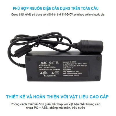 Bộ Adapter 220V - 12V Loại Tốt: Chuyển Đổi Nguồn Dễ Dàng Cho Máy Bơm Lốp và Thiết Bị Khác, ĐÈN TRANG TRÍ , ĐỒNG HỒ TREO TƯỜNG