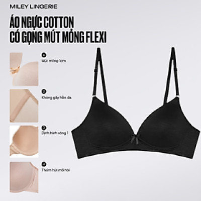Áo Ngực Nữ Không Gọng Cotton Lụa Flexi Miley Lingerie BRC