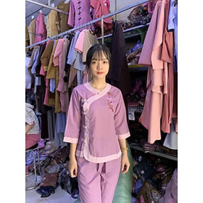 Đồ Lam Đi Chùa #Pháp Phục Phật Giáo#Cổ Tim Nữ s2