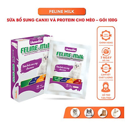 Sữa Bột cho Mèo Vemedim Feline Milk Giúp giúp Mèo Phát triển Khỏe mạnh - Gói 100g
