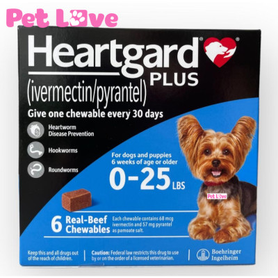 1 viên Heartgard xổ giun tim, giun đũa, giun móc (chó dưới 11,5kg)