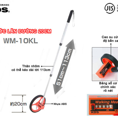 THƯỚC LĂN ĐƯỜNG 20CM KDS WM-10KL