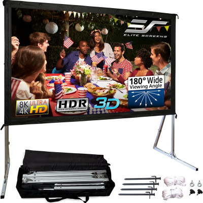 Màn Chiếu Elite Screens Dòng Yard Master 2, 100 inch Tỷ lệ Khung Hình 16:9 (Vùng hiển thị 124.5 x 220.1 cm) 1.3 Gain (OMS100H2) – Hàng Chính Hãng