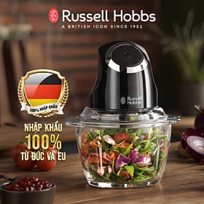 Máy Xay Mini Russell Hobbs 24662-56 Công Suất 200W Màu Đen, nhỏ gọn, dung tích 1l - Hàng chính hãng nhập khẩu từ Đức và EU