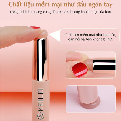 Cọ Trang Điểm Môi Đầu Silicon Thương Hiệu Keilei - Cho Màu Tự Nhiên & Không Nhòe & Gọn Nhẹ Tiện Dụng