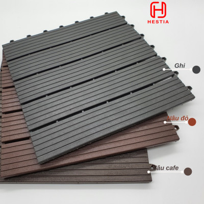 Vỉ lót sàn nhựa uPVC cao cấp 3T-700, Tấm nhựa trải sàn trang trí ban công / sân vườn / sân thượng; lót sàn chống trơn trượt nhà tắm / bể bơi - Hàng Việt Nam chất lượng cao