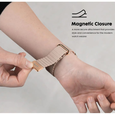 Dây LAUT Novi Luxe Cho Apple Watch Series 1~9/ SE (38/40/41mm) Làm Từ Da Thuần Chay Mềm Mại Khóa Nam Châm Hàng Chính Hãng