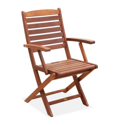 Bộ Bàn Oval Papua 6 Ghế Xếp Sumur IBIE NS4006A (130 x 130 x 72 cm) - Nâu