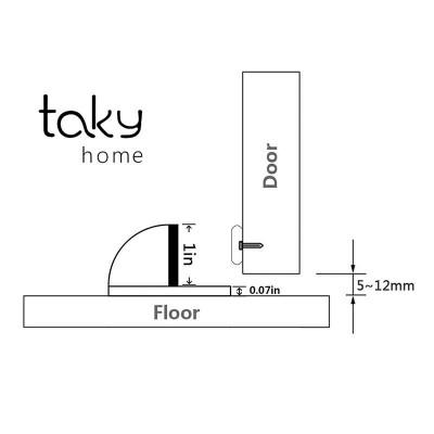 Chặn Cửa Bán Nguyệt Hít Nam Châm, Chặn Cửa Gắn Sàn Giúp Hạn Chế Va Đập Cho Cánh Cửa, Nhiều Màu Lựa Chọn, An Toàn Cho Trẻ Nhỏ. TakyHome 1250