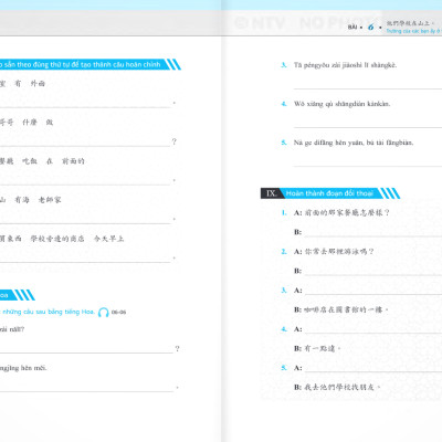 Sách - Giáo Trình Tiếng Hoa Đương Đại - Sách Bài Tập + Sách Tập Viết 1-2