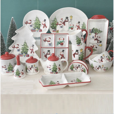 Bát Lớn Người Tuyết Trang Trí D15.8Cm | Index Living Mall | Nhập Khẩu Thái Lan