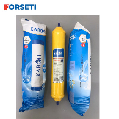Combo 3 lõi lọc nước Karofi hàng chính hãng 123 với lõi số 2 Cation resin nhỏ cho các náy N-e - Hàng chính Hãng