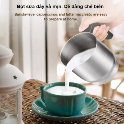 Máy tạo bọt sữa chuyên nghiệp dùng cho quán 4 trong 1 thương hiệu Chulux QF-MF221118 - HÀNG NHẬP KHẨU