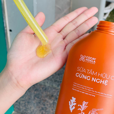 Combo 3 chai Sữa tắm thảo dược hữu cơ Gừng Nghệ Cỏ Cây Hoa Lá - Chiết Xuất Từ 7 Loại Thảo Dược Quý - Phòng Cảm, Tránh Gió, Dưỡng Da - Cho Con Cho Mẹ, Cho Đại Gia Đình, chai 500gr