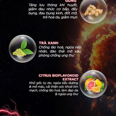 DMAXX thức uống bổ sung vitamin năng lượng không đường DAMODE 51 gói màu đỏ mỗi gói 2,2gr