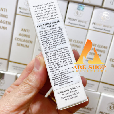 Kem Mụn PEONY WHITE 20ml - Hết Mụn - Đẩy Lùi Các Yếu Tố Gây MỤN - Giảm Thâm Sau MỤN