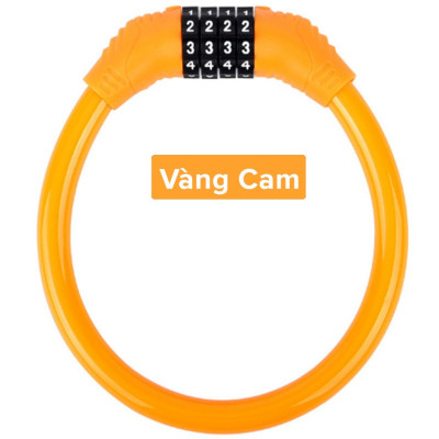 Khóa Xe Đạp Thể Thao Chống Trộm Khóa Dây Treo Yên Xe Đạp 4 Số Xoay Mã Khóa Tránh Mất Chìa Khóa - Chính hãng dododios