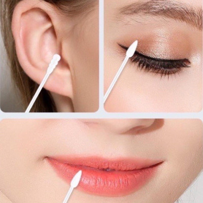 Sản phẩm dụng cụ trang điểm làm đẹp _ Combo hộp 200c tăm bông ráy tai lớn  cao cấp với 2 đầu tăm thiết kế hình dáng khác nhau làm sạch sâu bên trong , an toàn và tiện lợi 