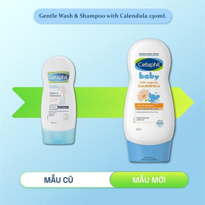 Sữa Tắm Và Gội Trẻ Em Cetaphil Baby Organic Calendula Tinh Chất Hoa Cúc 230ml