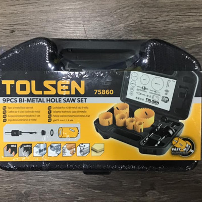 BỘ MŨI KHOET SẮT 9 MÓN TOLSEN 75860- HÀNG CHÍNH HÃNG