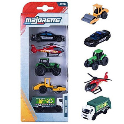 Bộ 5 Đồ Chơi Mô Hình Xe Street Cars 5 Pieces Set - Majorette 8501004000