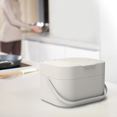 Joseph Joseph - Thùng đựng rác hữu cơ mini Stack 4L Food Waste Caddy Stone 300154