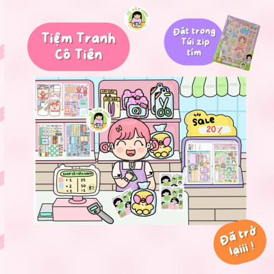 Bộ Tranh Tương Tác Cô Tiên Xanh - Tiệm Tranh Cô Tiên 2