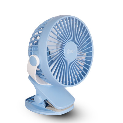 Quạt Sạc Tích Điện Mini Kẹp Bàn COMET CRF0705 5W Xoay 360 Độ pin Lithium 1800mAh hàng chính hãng