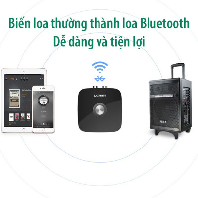 Thiết Bị Nhận Bluetooth 5.0 Music Receiver Ugreen UG-30445 (Dùng cho Loa+Amply) - Hàng Chính Hãng